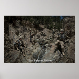 Amerikaanse soldaten van de 101e Airborne Division Poster