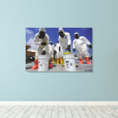 Amerikaanse soldaten van het 457e chemische batalj canvas afdruk (Insitu (Houten vloer))