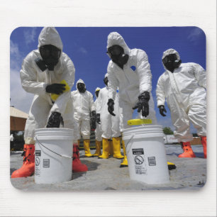 Amerikaanse soldaten van het 457e chemische batalj muismat