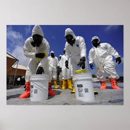 Amerikaanse soldaten van het 457e chemische batalj poster (Voorkant)