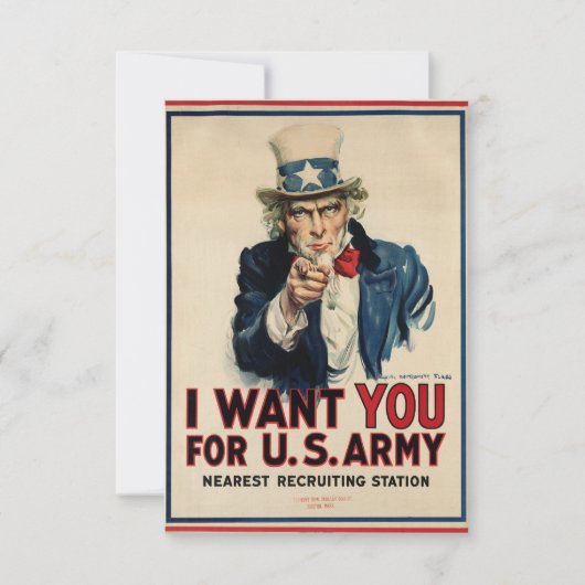 Amerikaanse soldaten wilden Poster WWII Kaart (Voorkant)