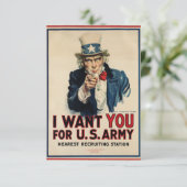 Amerikaanse soldaten wilden Poster WWII Kaart (Staand voorkant)