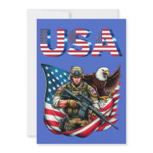 Amerikaanse Soldier Eagle USA Vlag Patriottische K