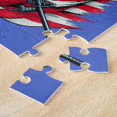 Amerikaanse Soldier Eagle USA Vlag Patriottische K Legpuzzel (Zijkant)