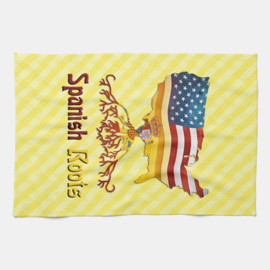 Amerikaanse Spaanse wortels Theedoek (Horizontaal)