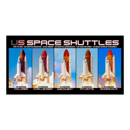AMERIKAANSE SPACESHUTTLES 1981-2011 PERFECT POSTER (Voorkant)