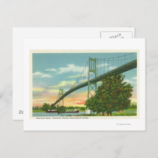 Amerikaanse Spanwijdte van het Internationale Uitz Briefkaart (Voorkant / Achterkant)