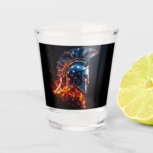 Amerikaanse Spartaan Shot Glas (Voorkant)