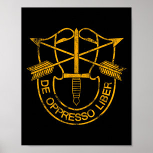 Amerikaanse Special Forces Veteraan Logo Patriotic Poster