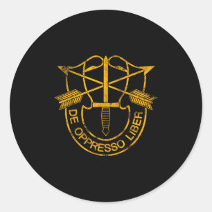 Amerikaanse Special Forces Veteraan Logo Patriotic Ronde Sticker
