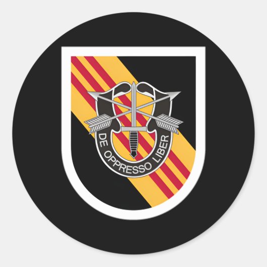Amerikaanse speciale eenheden 5e speciale eenheden ronde sticker (Voorkant)