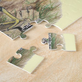 Amerikaanse spel blauwe roden legpuzzel (Zijkant)