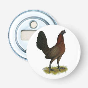 Amerikaanse spel zwarte rode hen button flesopener