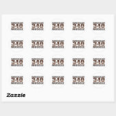 amerikaanse spier 340 ronde sticker (Vel)