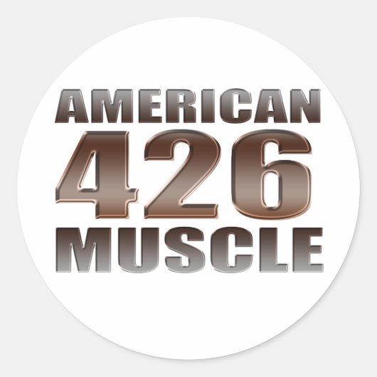amerikaanse spier 426 Hemi Ronde Sticker (Voorkant)
