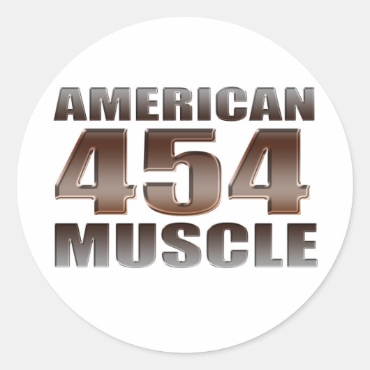 Amerikaanse spier 454 ronde sticker (Voorkant)