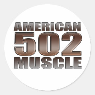Amerikaanse spier 502 Chevy grote blok krat motor Ronde Sticker