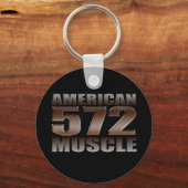 Amerikaanse spier 572 Big Block Black motor Sleutelhanger (Voorkant)