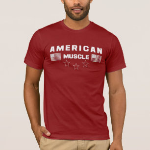 Amerikaanse Spier Amerikaanse vlaggen T-shirt