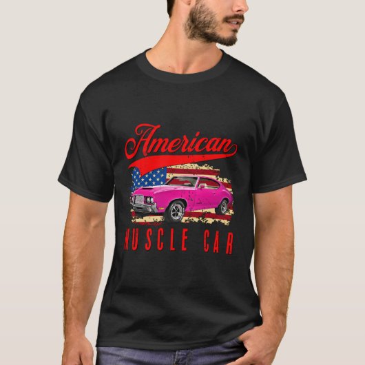 Amerikaanse Spier Auto Mannen Vrouwen Volwassenen  T-shirt (Voorkant)