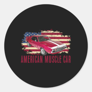 Amerikaanse Spier Auto NS Ronde Sticker