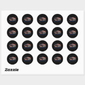 Amerikaanse Spier Auto NS Ronde Sticker (Vel)