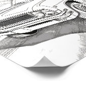 Amerikaanse Spier Auto Volwassen Kleuring Poster (Hoek)