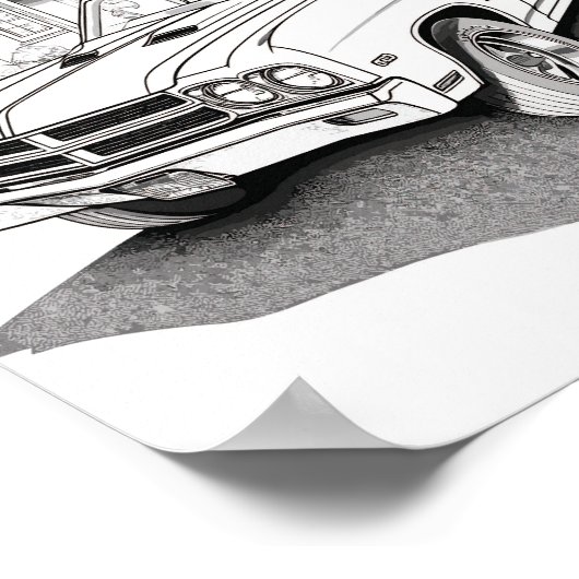 Amerikaanse Spier Auto Volwassen Kleuring Poster (Hoek)