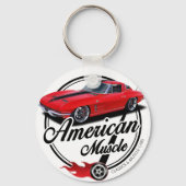 Amerikaanse spier Red Stingray Sleutelhanger (Voorkant)