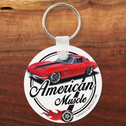 Amerikaanse spier Red Stingray Sleutelhanger (Voorkant)