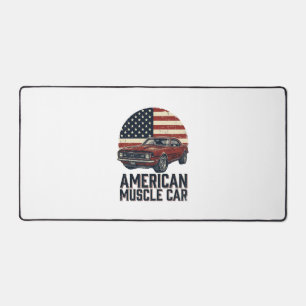 Amerikaanse Spierauto Vintage Vlag Shirt Ontwerp_1 Bureaumat