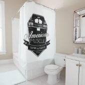 Amerikaanse spieren douchegordijn (In situ)