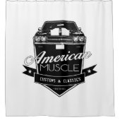 Amerikaanse spieren douchegordijn (Voorkant)