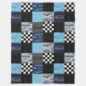 Amerikaanse spierkraan Fleece Blanket - blauw (Voorkant)