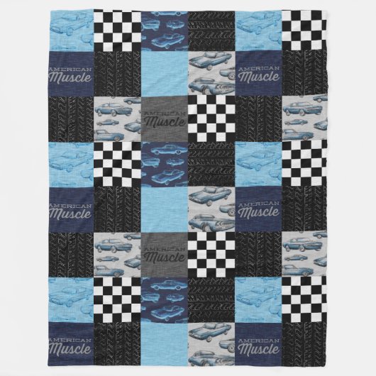 Amerikaanse spierkraan Fleece Blanket - blauw (Voorkant)