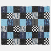 Amerikaanse spierkraan Fleece Blanket - blauw (Voorkant (Horizontaal))
