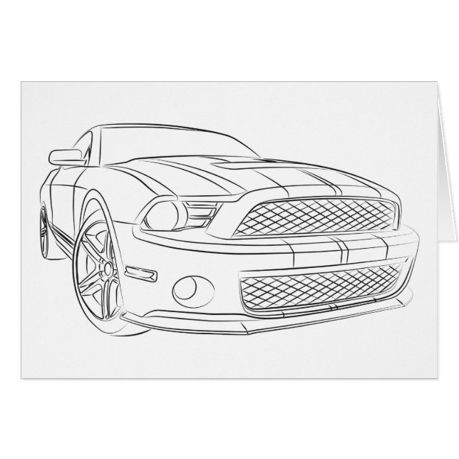 Amerikaanse spierwagen (Voorkant Horizontaal)