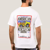 amerikaanse spierwagen bier t-shirt (Achterkant)