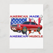 Amerikaanse spierwagen briefkaart (Voorkant)