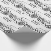 Amerikaanse spierwagen cadeaupapier (Hoek)