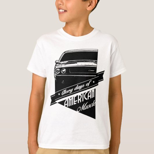 Amerikaanse spierwagen de Challenger uit 1970 T-shirt (Voorkant)