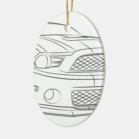 Amerikaanse spierwagen keramisch ornament (Links)