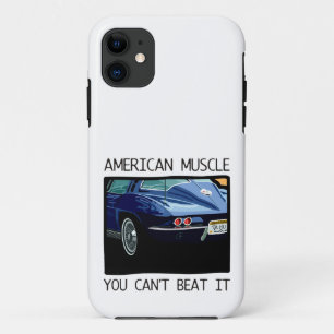 Amerikaanse spierwagen, klassiek en blauw V8 Case-Mate iPhone Case
