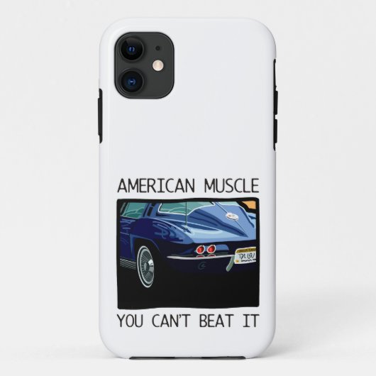 Amerikaanse spierwagen, klassiek en  blauw V8 Case-Mate iPhone Case (Achterkant)
