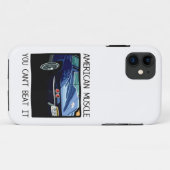 Amerikaanse spierwagen, klassiek en  blauw V8 Case-Mate iPhone Case (Achterkant (horizontaal))