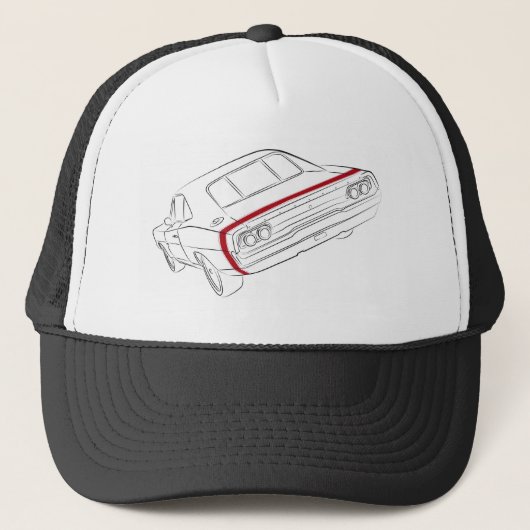 Amerikaanse spierwagen trucker pet (Voorkant)