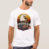 Amerikaanse Spirit Eagle Patriottisch T-Shirt (Voorkant)