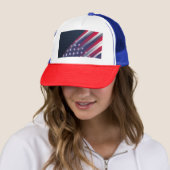 Amerikaanse Spirit Trucker Hoed – Rood, Wit & Blau Pet (In situ)