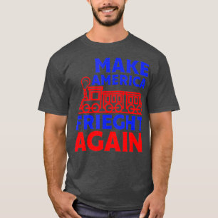 Amerikaanse spoorweg - Amerika vrachtwagens weer t T-shirt