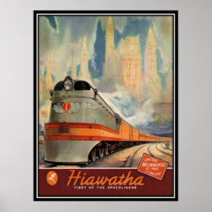 Amerikaanse spoorweg, Verenigde Staten - Poster